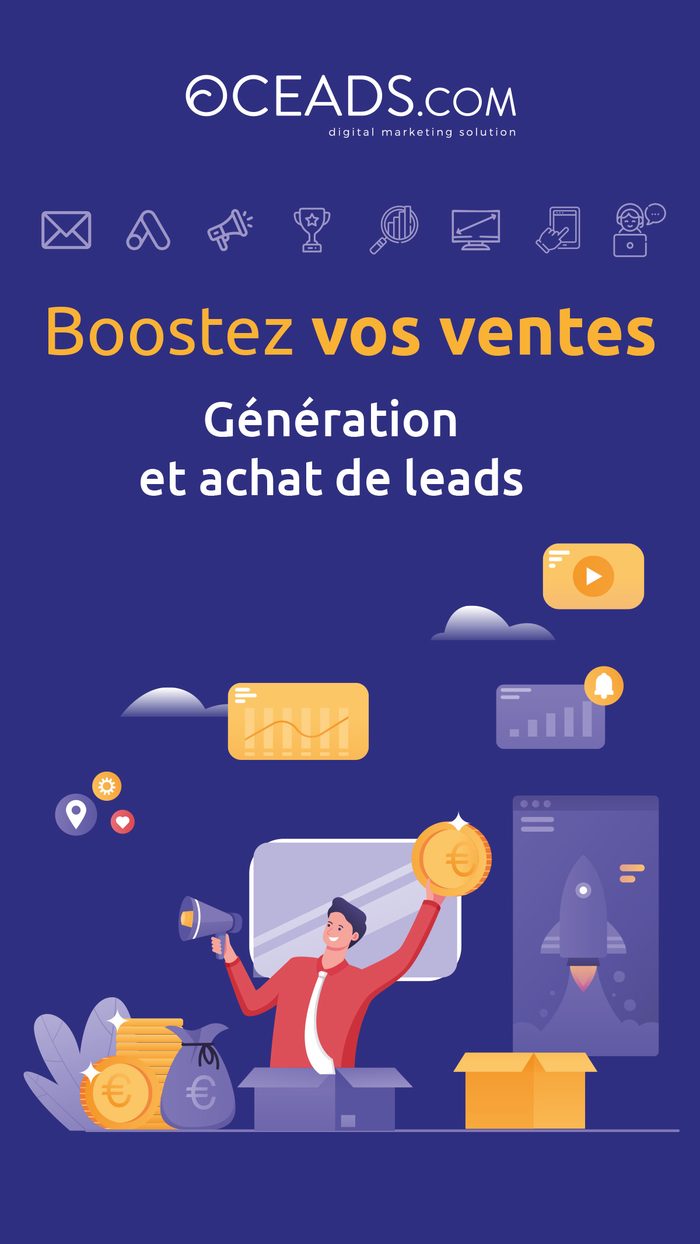 Display — Agence de génération de leads — format story illustré