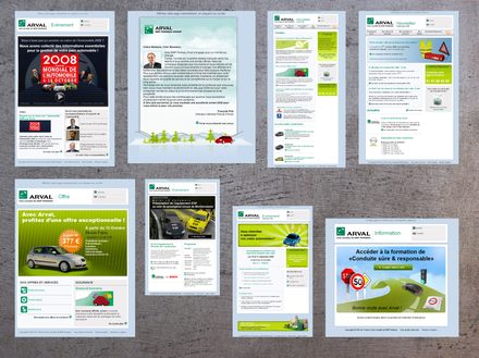 Emailing — Loueur de flottes — série d'emailings relationnels et promotionnels