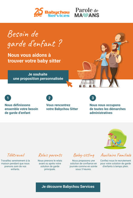 Emailing — Garde d'enfants — génération de leads : méthode en trois étapes et quatre formules