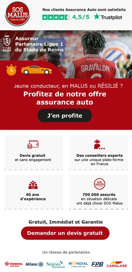 Emailing — Conducteurs malussés — déclinaison partenariat sportif, accroche jeune conducteur